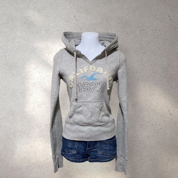 Hollister Tops - Vtg Hollister Co. Grey Hoodie